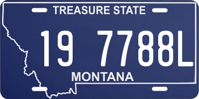 MT license plate 197788L