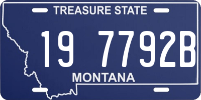 MT license plate 197792B