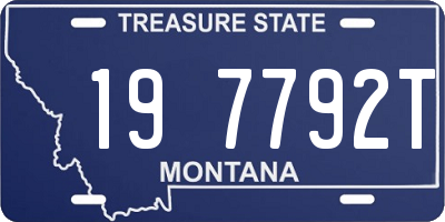 MT license plate 197792T