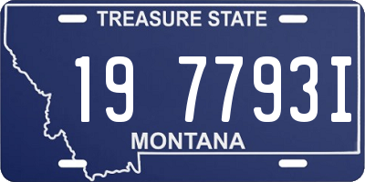 MT license plate 197793I