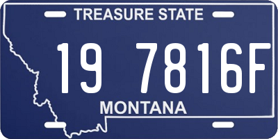 MT license plate 197816F