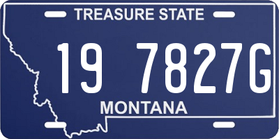MT license plate 197827G