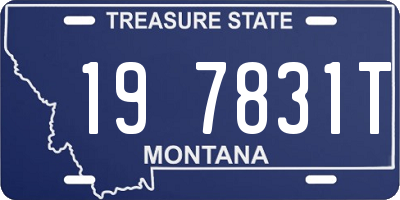 MT license plate 197831T