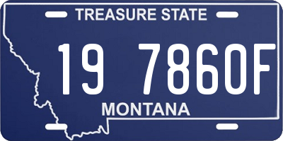 MT license plate 197860F