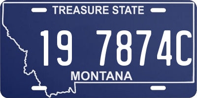 MT license plate 197874C