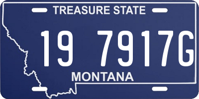 MT license plate 197917G