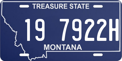 MT license plate 197922H