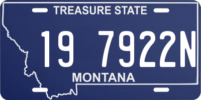 MT license plate 197922N