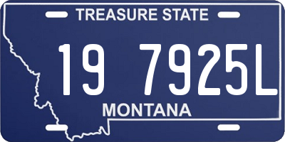 MT license plate 197925L