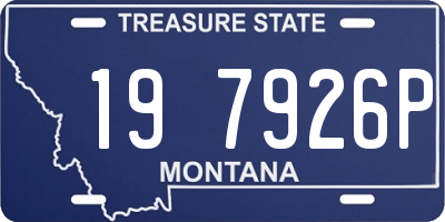 MT license plate 197926P
