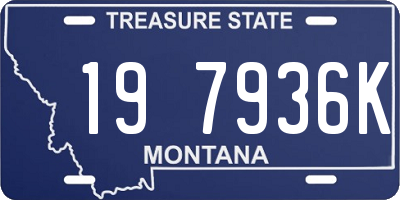 MT license plate 197936K
