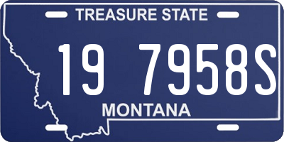 MT license plate 197958S
