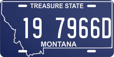 MT license plate 197966D
