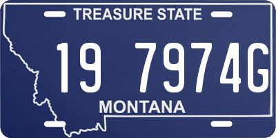 MT license plate 197974G