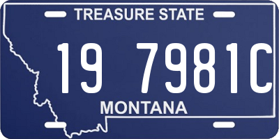 MT license plate 197981C