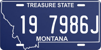 MT license plate 197986J