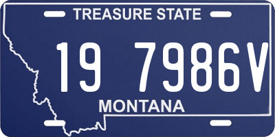 MT license plate 197986V
