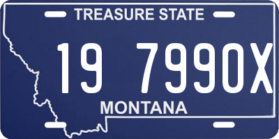 MT license plate 197990X