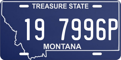 MT license plate 197996P