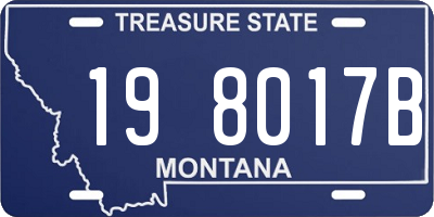 MT license plate 198017B