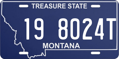 MT license plate 198024T