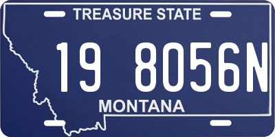 MT license plate 198056N