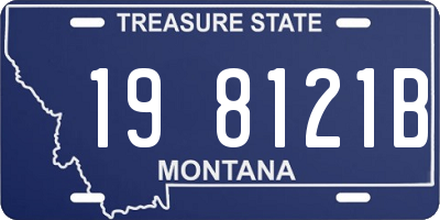 MT license plate 198121B