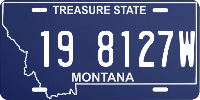 MT license plate 198127W