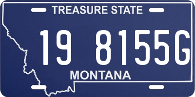 MT license plate 198155G