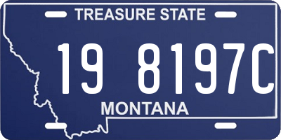 MT license plate 198197C