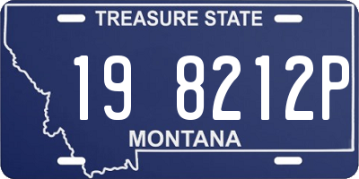 MT license plate 198212P