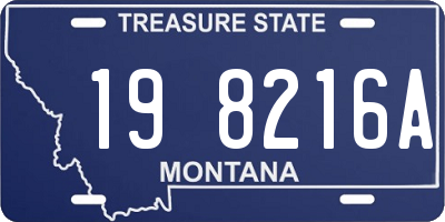 MT license plate 198216A