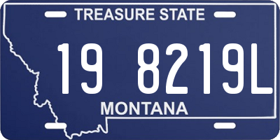 MT license plate 198219L