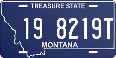 MT license plate 198219T