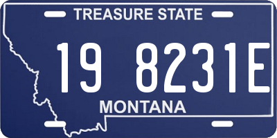 MT license plate 198231E