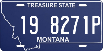 MT license plate 198271P