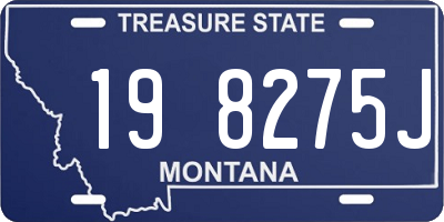 MT license plate 198275J