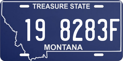 MT license plate 198283F