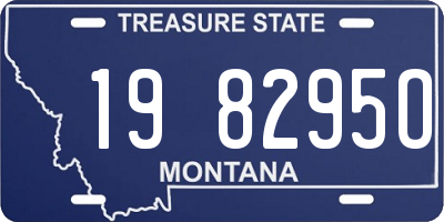 MT license plate 198295O