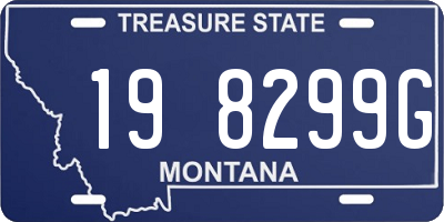 MT license plate 198299G