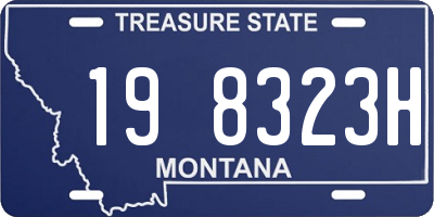 MT license plate 198323H
