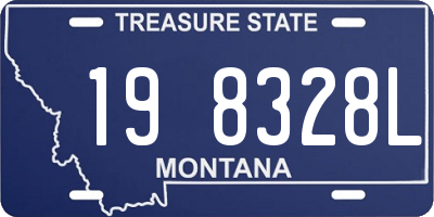 MT license plate 198328L