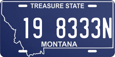 MT license plate 198333N