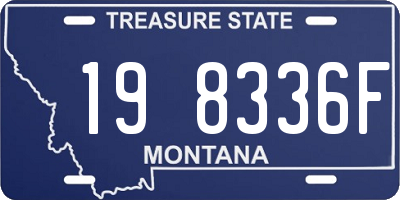 MT license plate 198336F