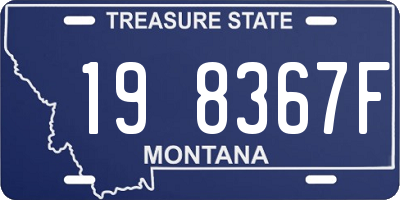 MT license plate 198367F