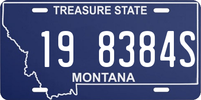MT license plate 198384S