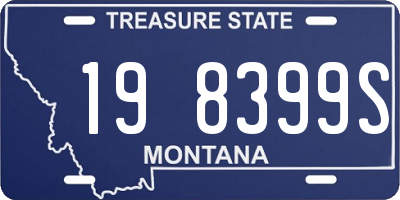 MT license plate 198399S