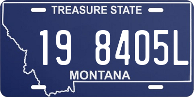 MT license plate 198405L