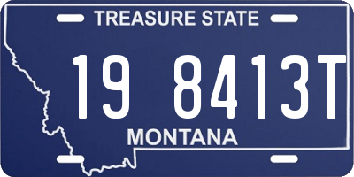 MT license plate 198413T