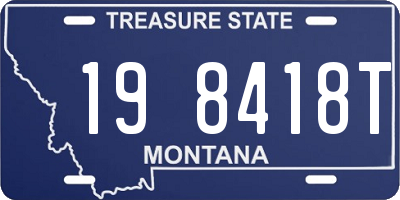 MT license plate 198418T